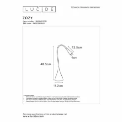 Luminaires Lucide Éclairage Led|Lampes de table Lucide ZOZY LED Noir, 1 lumière