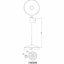 Luminaires Globo Lighting Éclairage Led|Lampone Suspension LED Blanc, 1 lumière