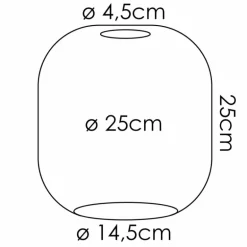 Lauden Verre de rechange 25 cm Chrome, Clair, Fumé
