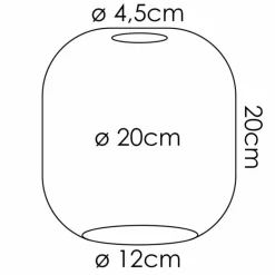 Lauden Verre de rechange 20 cm Clair