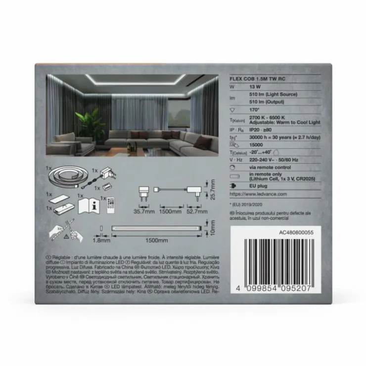 Luminaires Ledvance Rubans Led|LED Bande LED LED Jaune, 1 lumière, Télécommandes