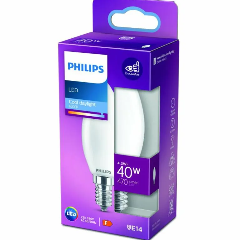 LED E14 4,3 Watt 6500 Kelvin 470 Lumen Philips