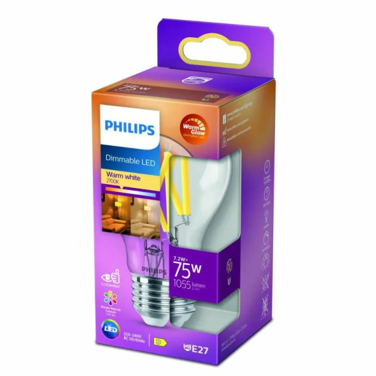 LED E27 7,9 Watt 2200-2700 Kelvin 1080 Lumen Philips