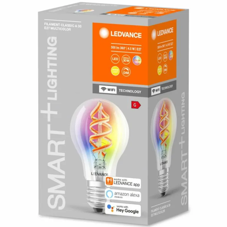 LEDVANCE SMART+ WiFi LED E27 4,5 watt 2700 kelvin 300 lumen