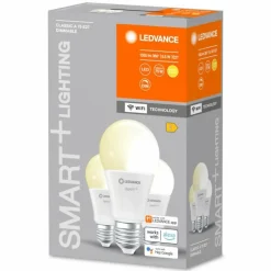LEDVANCE SMART+ WiFi Lot de 3 LED E27 9,5 watt 2700 kelvin 1055 lumen
