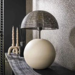 hofstein Lampes À Poser|Lilleballe Lampe à poser Gris, Sable, 1 lumière