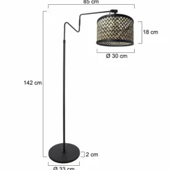 Luminaires Steinhauer Lampadaires Et Lampes Sur Pied|Linstrøm Lampadaire Noir, 1 lumière