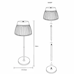 Luminaires Globo Lighting Éclairage Led|Lora Lampe à poser LED Rose, 1 lumière