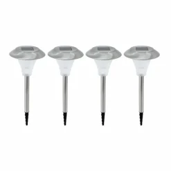 Lot de 5 lampes solaires Eglo SHINE LED Acier inoxydable, 4 lumières