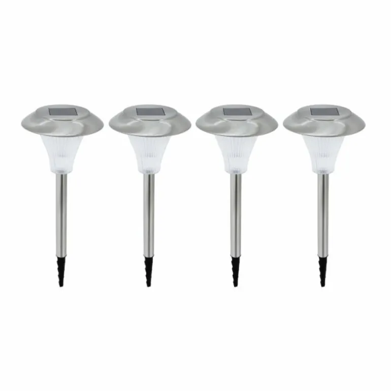 Lot de 5 lampes solaires Eglo SHINE LED Acier inoxydable, 4 lumières
