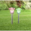 Lot de 2 lampes solaires Globo MIYUGO LED Acier inoxydable, 1 lumière, Changeur de couleurs