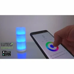 Lot de 2 lampes solaires Lutec NOMA LED Blanc, 2 lumières, Changeur de couleurs