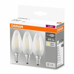 Lot de 3 Osram LED E14 4,5 Watt 2700 Kelvin 470 Lumen