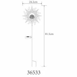 Luminaire déco Globo SOLAR LED Noir, 1 lumière