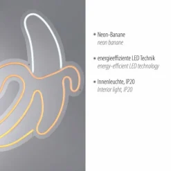 Luminaires Leuchten Direkt Éclairage Led|Luminaire déco Leuchten-Direkt NEON-BANANE LED Jaune, Blanc, 1 lumière