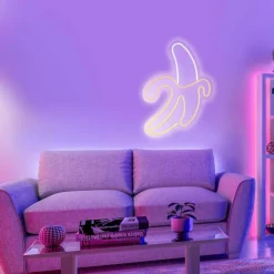 Luminaires Leuchten Direkt Éclairage Led|Luminaire déco Leuchten-Direkt NEON-BANANE LED Jaune, Blanc, 1 lumière