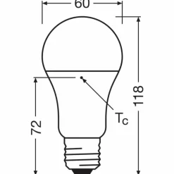 Luminaires Osram E27 14 Watt blanc chaud 1521 Lumen