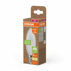 Luminaires Osram E14 7.5 Watt blanc chaud 806 Lumen