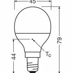 Luminaires Osram E14 3.3 Watt blanc chaud 250 Lumen