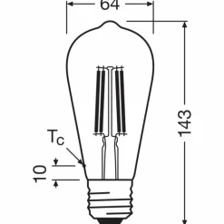 Luminaires Osram E27 2.2 Watt blanc neutre 470 Lumen