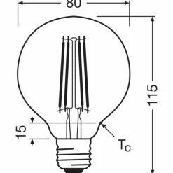 Luminaires Osram E27 2.2 Watt blanc neutre 470 Lumen