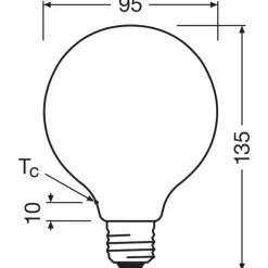 Luminaires Osram E27 5 Watt blanc neutre 1055 Lumen