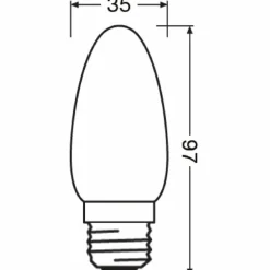Luminaires Osram E27 5.5 Watt blanc chaud 806 Lumen