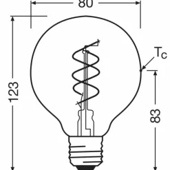 Luminaires Osram E27 4.6 Watt blanc chaud dimmable 470 Lumen