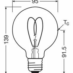 Luminaires Osram E27 8 Watt blanc chaud dimmable 806 Lumen