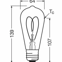 Luminaires Osram E27 8 Watt blanc chaud dimmable 806 Lumen