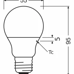 Luminaires Osram E27 LED 4.9 Watt blanc neutre 470 Lumen
