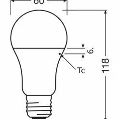Luminaires Osram E27 LED 10 Watt blanc lumière du jour 1055 Lumen