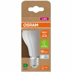 Luminaires Osram E27 LED 3.8 Watt blanc neutre 806 Lumen