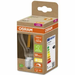 Luminaires Osram E27 LED 8.2 Watt blanc chaud dimmable 1521 Lumen