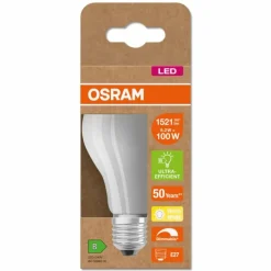 Luminaires Osram E27 LED 8.2 Watt blanc chaud dimmable 1521 Lumen