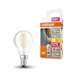 Luminaires Osram E14 LED 2.2 Watt blanc chaud dimmable 300 Lumen