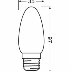 Luminaires Osram E27 LED 2.5 Watt blanc chaud 250 Lumen