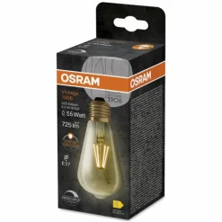 Luminaires Osram E27 LED 6.5 Watt blanc chaud dimmable 725 Lumen