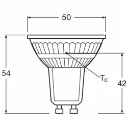 Luminaires Osram GU10 LED 2.6 Watt blanc chaud 230 Lumen