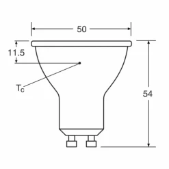 Luminaires Osram GU10 LED 6.9 Watt blanc chaud 575 Lumen