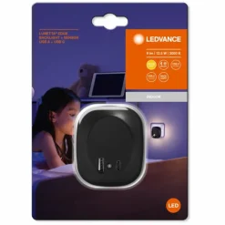 Luminaires Ledvance Éclairage Led|Lunetta Lampe à prise électrique LED Noir, 1 lumière, Détecteur de mouvement