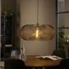 hofstein Suspensions|lustre Agueda Brun foncé, Nickel mat, Noir, 1 lumière