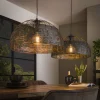 hofstein Suspensions|lustre Peyrie Brun, Noir, 2 lumières