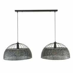 hofstein Suspensions|lustre Peyrie Brun, Noir, 2 lumières