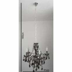 Luminaires Reality Lustres|Lustre Delhi Noir, 5 lumières