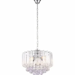 Luminaires Globo Lighting Lustres|Lustre Globo Chrome, Clair, 4 lumières