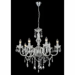 Luminaires Globo Lighting Lustres|Lustre Globo CUIMBRA I Chrome, Acier inoxydable, 6 lumières