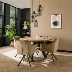 hofstein Suspensions|lustre Lalora Anthracite, 5 lumières