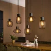 hofstein Suspensions|lustre Lalora Anthracite, 6 lumières