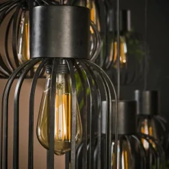 hofstein Suspensions|lustre Lalora Anthracite, 6 lumières